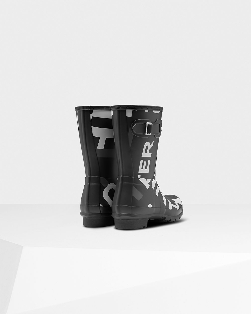 Botas de Lluvia Cortas Hunter Mujer - Original Exploded Logo - Negros - CMLEYKU-06